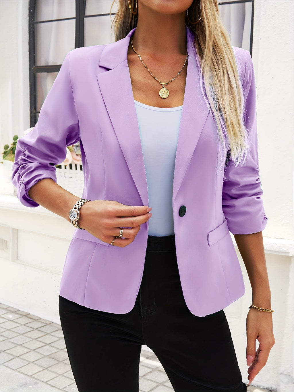 Jasminique Blazer – Katoen-Polyestermix & Flexibele Vorm