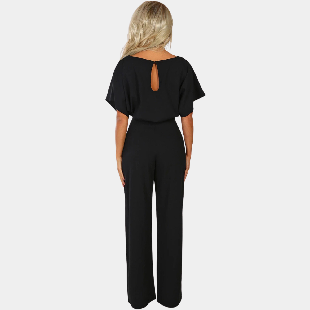 Jasminique Chic Jumpsuit - Brede Pijpen & Getailleerd Taille Ontwerp