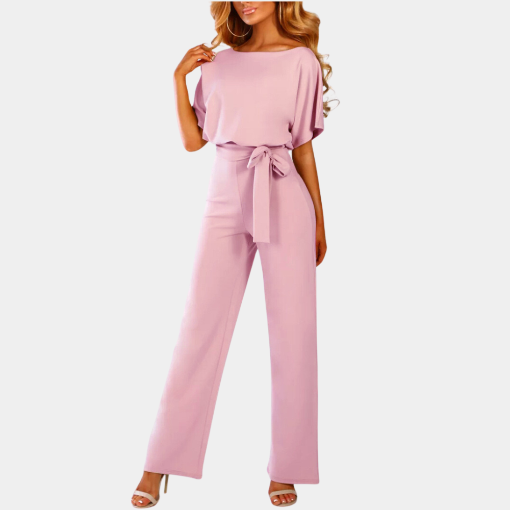 Jasminique Chic Jumpsuit - Brede Pijpen & Getailleerd Taille Ontwerp