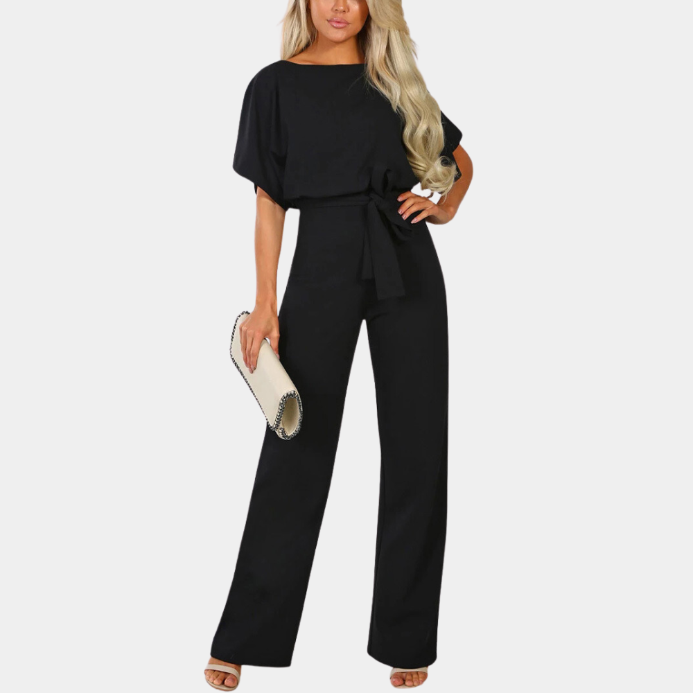 Jasminique Chic Jumpsuit - Brede Pijpen & Getailleerd Taille Ontwerp