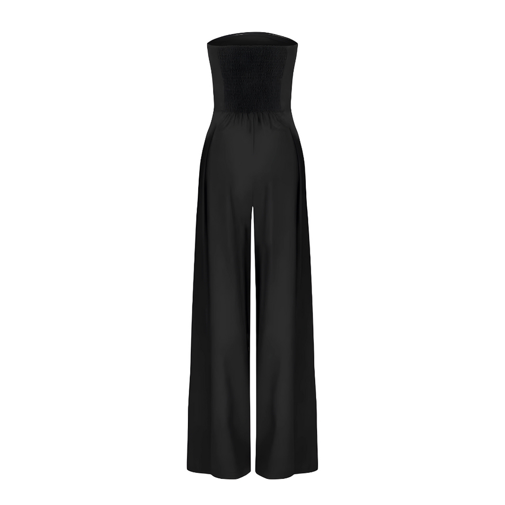 Jasminique Jumpsuit – Strapless Bovenkant & Wijde Pijpen Verlengend