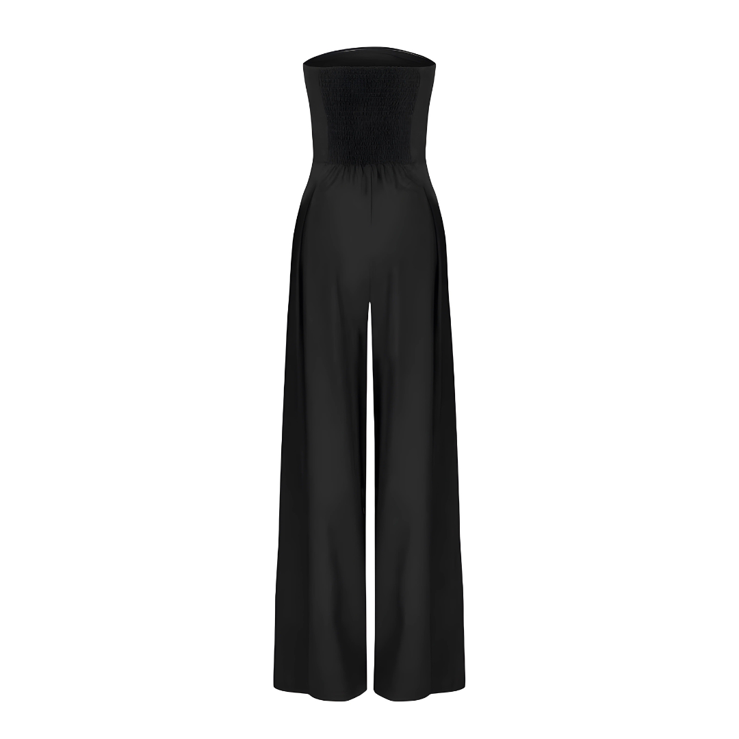 Jasminique Jumpsuit – Strapless Bovenkant & Wijde Pijpen Verlengend