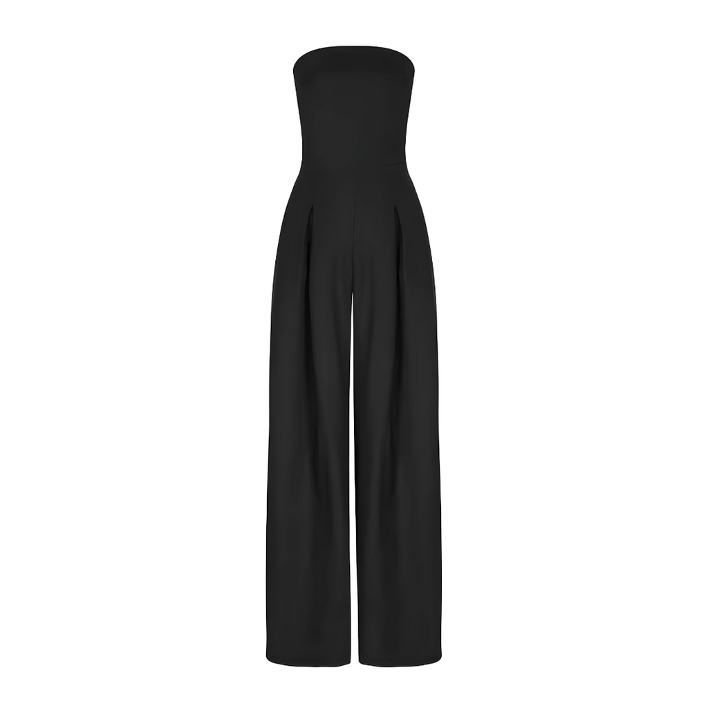 Jasminique Jumpsuit – Strapless Bovenkant & Wijde Pijpen Verlengend