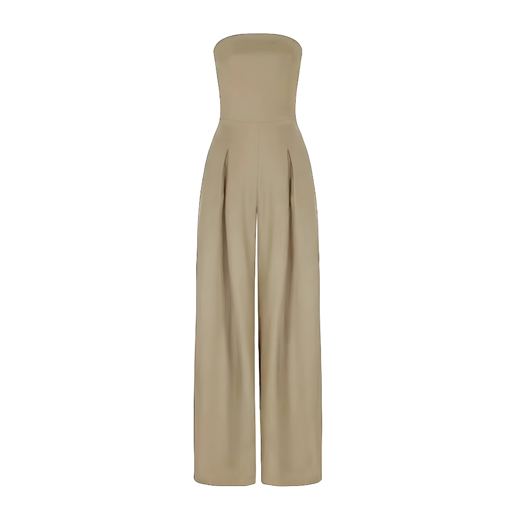 Jasminique Jumpsuit – Strapless Bovenkant & Wijde Pijpen Verlengend