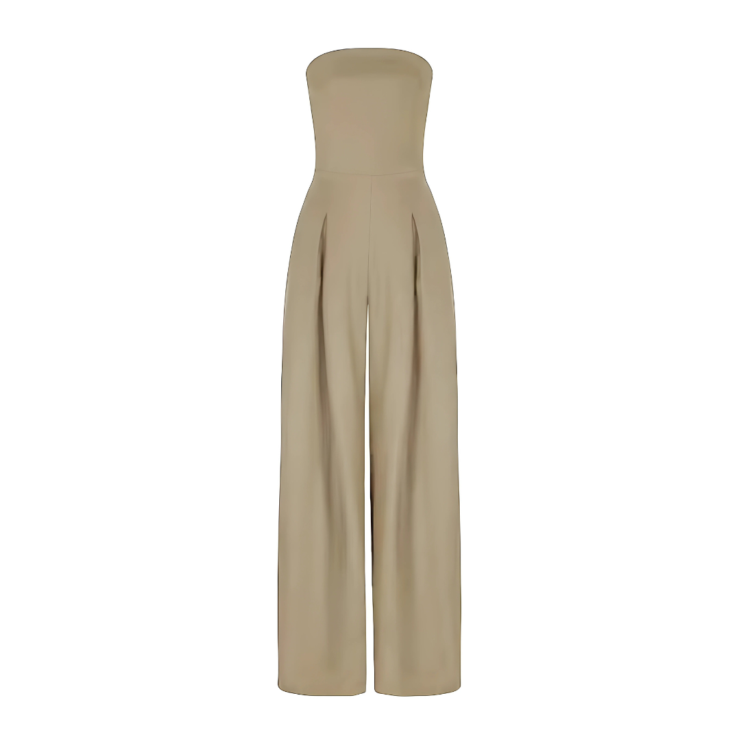Jasminique Jumpsuit – Strapless Bovenkant & Wijde Pijpen Verlengend