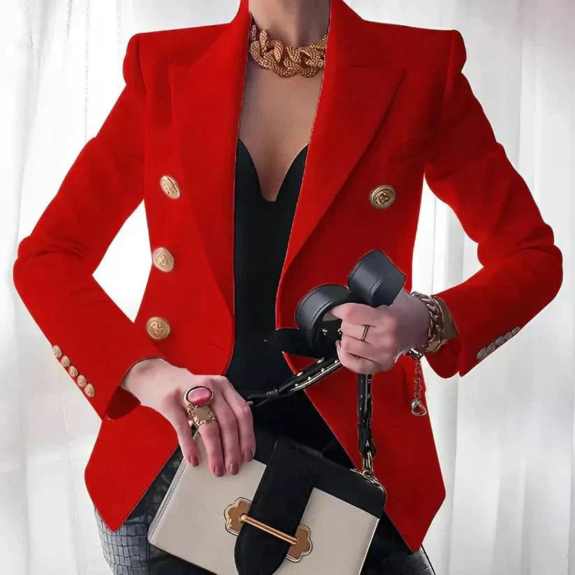 Jasminique Polyestermix Blazer – Dubbele Knopen En Getailleerd