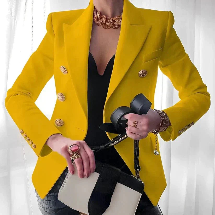 Jasminique Polyestermix Blazer – Dubbele Knopen En Getailleerd