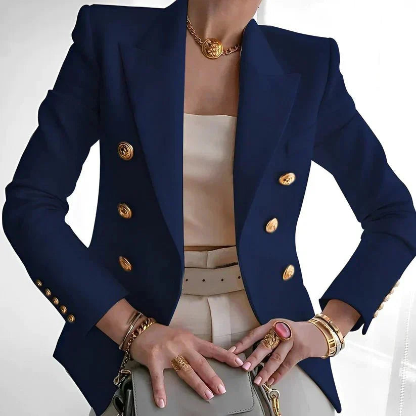 Jasminique Polyestermix Blazer – Dubbele Knopen En Getailleerd