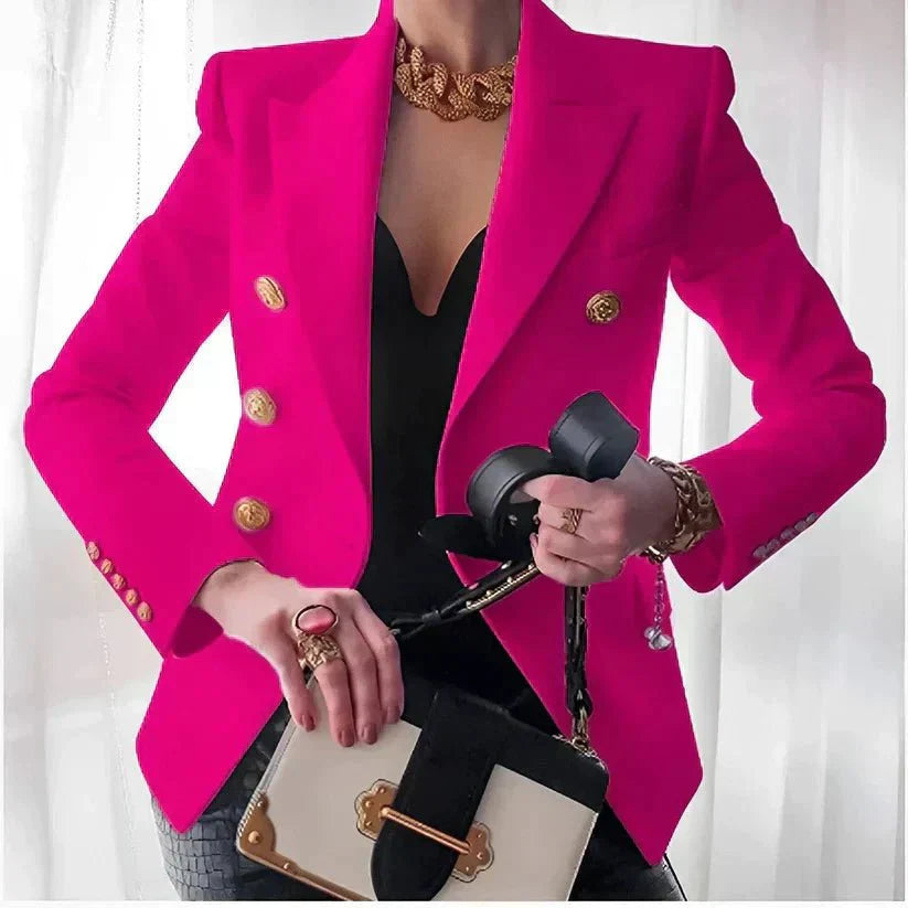 Jasminique Polyestermix Blazer – Dubbele Knopen En Getailleerd
